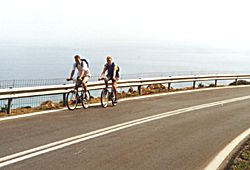 Lars en Joost op de fiets