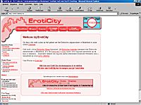 Screenshot of ErotiCity-website