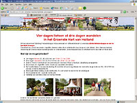 Screenshot of Fietsvierdaagse/wandeldriedaagse-website